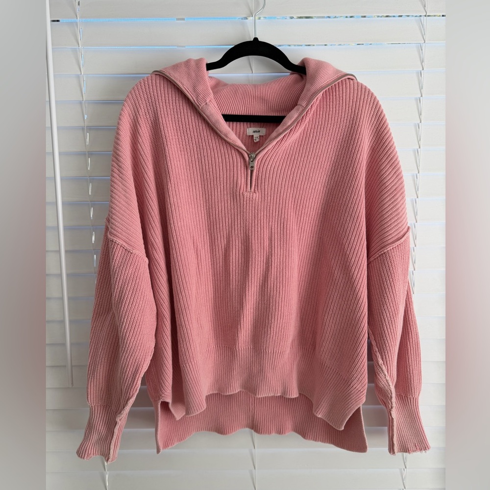 Aerie Blush Ribbed Knit Pullover